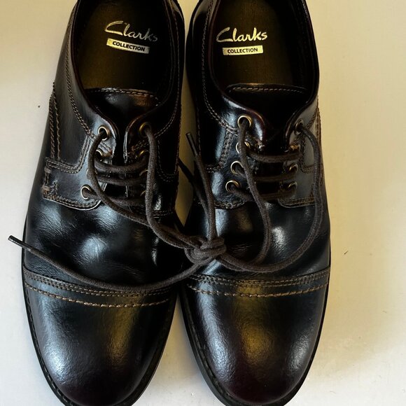 Clarks Men's Black Leather Dress Shoes - Picture 3 of 10
